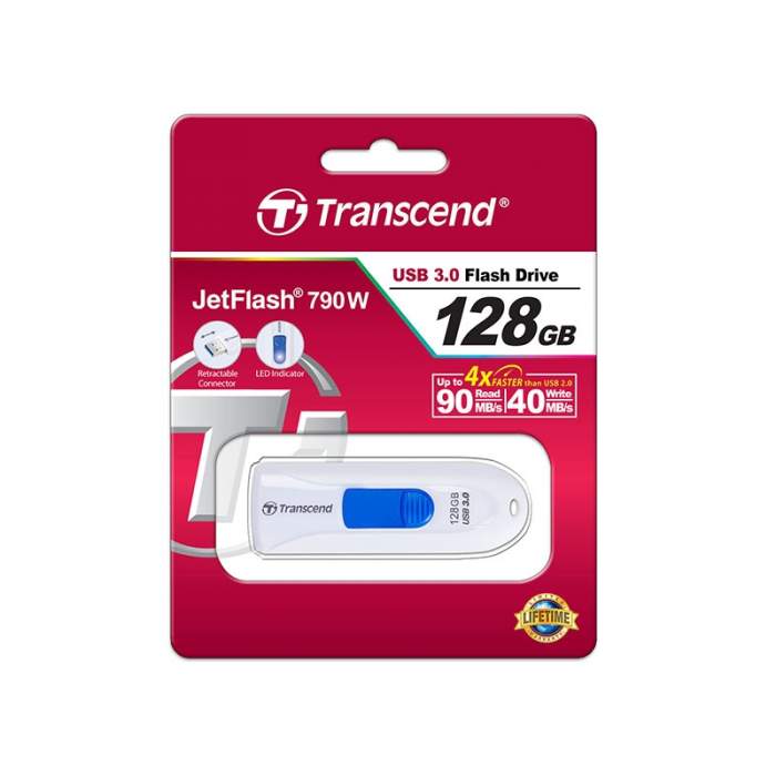 USB memory stick - TRANSCEND JETFLASH 790 128GB / USB 3.1 - quick order from manufacturer