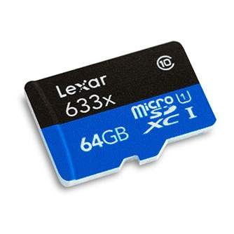 Accessories - Micro SD 64GB 633x atmiņas karte ar SD adapteri