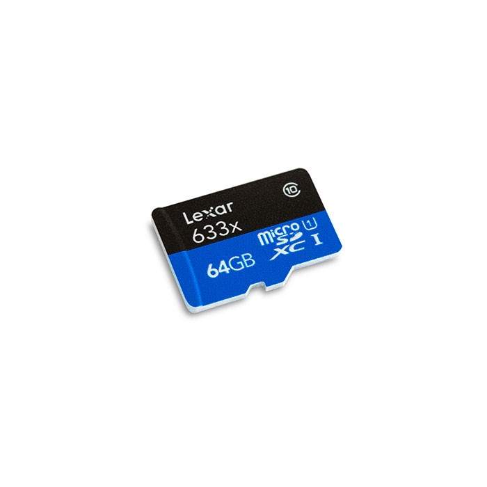Aksesuāri - Micro SD 64GB 633x atmiņas karte ar SD adapteri