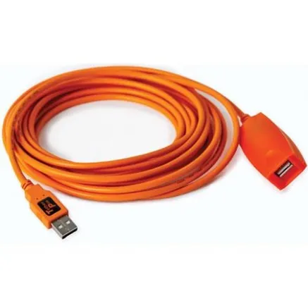 Tether Tools USB-A male to 2.0 USB-A Female 5m Active Extension TetherPro Extender Adapter Orange CU1917