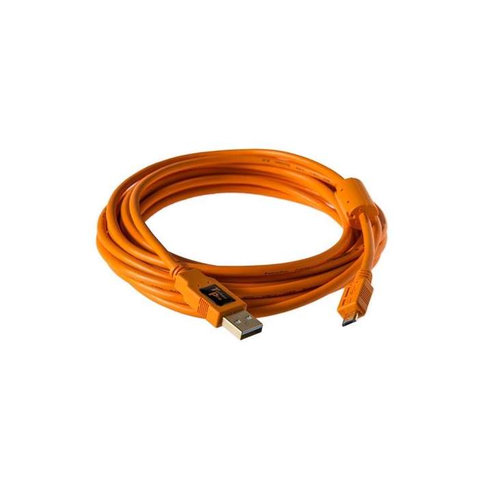 Cables - Tether Tools Tether Pro USB 2.0 Male to Micro-B 5 pin 4,6m Orange - buy today in store and with delivery