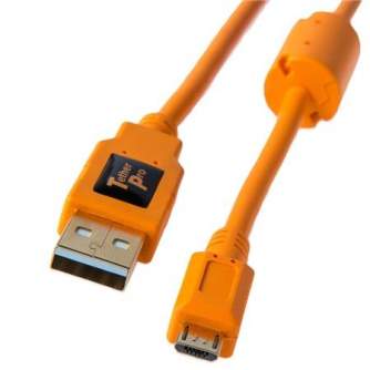 Kabeļi - Tether Tools Tether Pro USB 2.0 Male to Micro-B 5 pin 4,6m Orange - perc šodien veikalā un ar piegādi