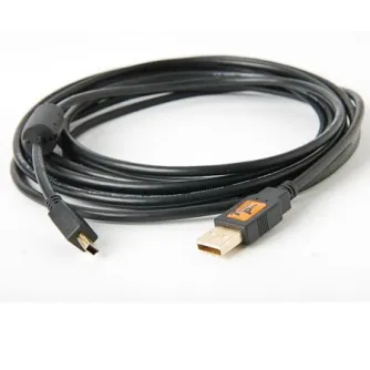 Datu Kabeļi - Tether Tools USB-A to 2.0 mini-B 5 pin 4.6m Tether Pro Black CU5451-blk - ātri pasūtīt no ražotāja