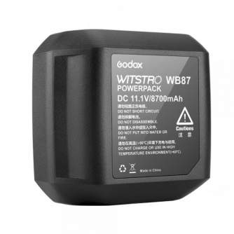 Akumulatori zibspuldzēm - Godox Battery for AD600 series WB-87 - perc šodien veikalā un ar piegādi