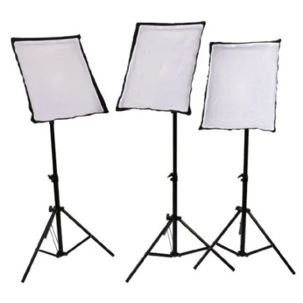 StudioKing SB03 3x135W 3x 50x70cm w boom Daylight Kit
