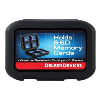 Memory Card Case - DELKIN WEATHER RESISTANT CASE FOR 8 SD MEMORY CARDS - quick order from manufacturer