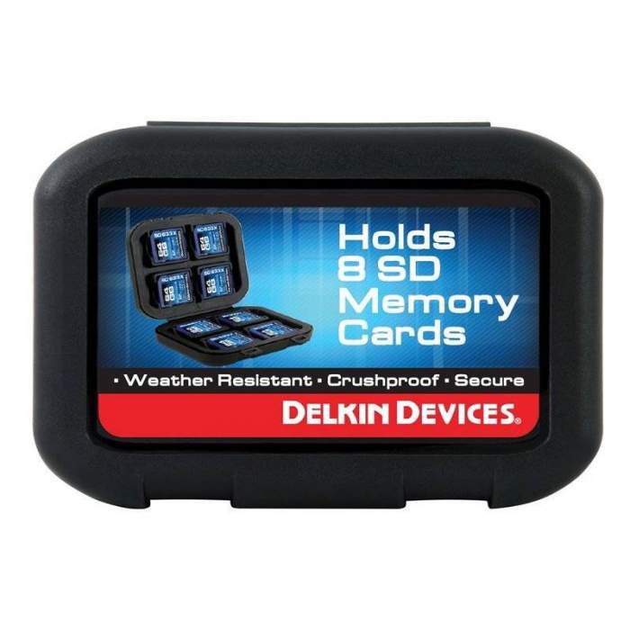 Atmiņas kartes - DELKIN WEATHER RESISTANT CASE FOR 8 SD MEMORY CARDS - perc šodien veikalā un ar piegādi