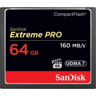Карты памяти - SanDisk Extreme PRO CompactFlash Card 160MB/s 64GB - купить сегодня в магазине и с доставкой