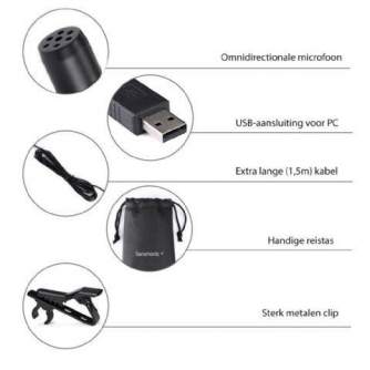 Mikrofoni - Saramonic USB Lavalier Clip-on Microphone ULM10 for PC en Mac - ātri pasūtīt no ražotāja