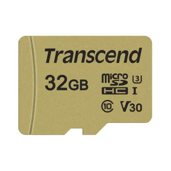 Memory Cards - TRANSCEND GOLD 500S MICROSD W/ADP (V30) R95/W60 32GB - quick order from manufacturer