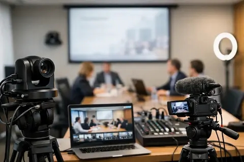 Konferenču video ieraksta aprīkojuma piemērs