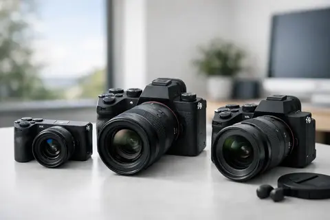 Sony bezspoguļa kameru apskats 2025