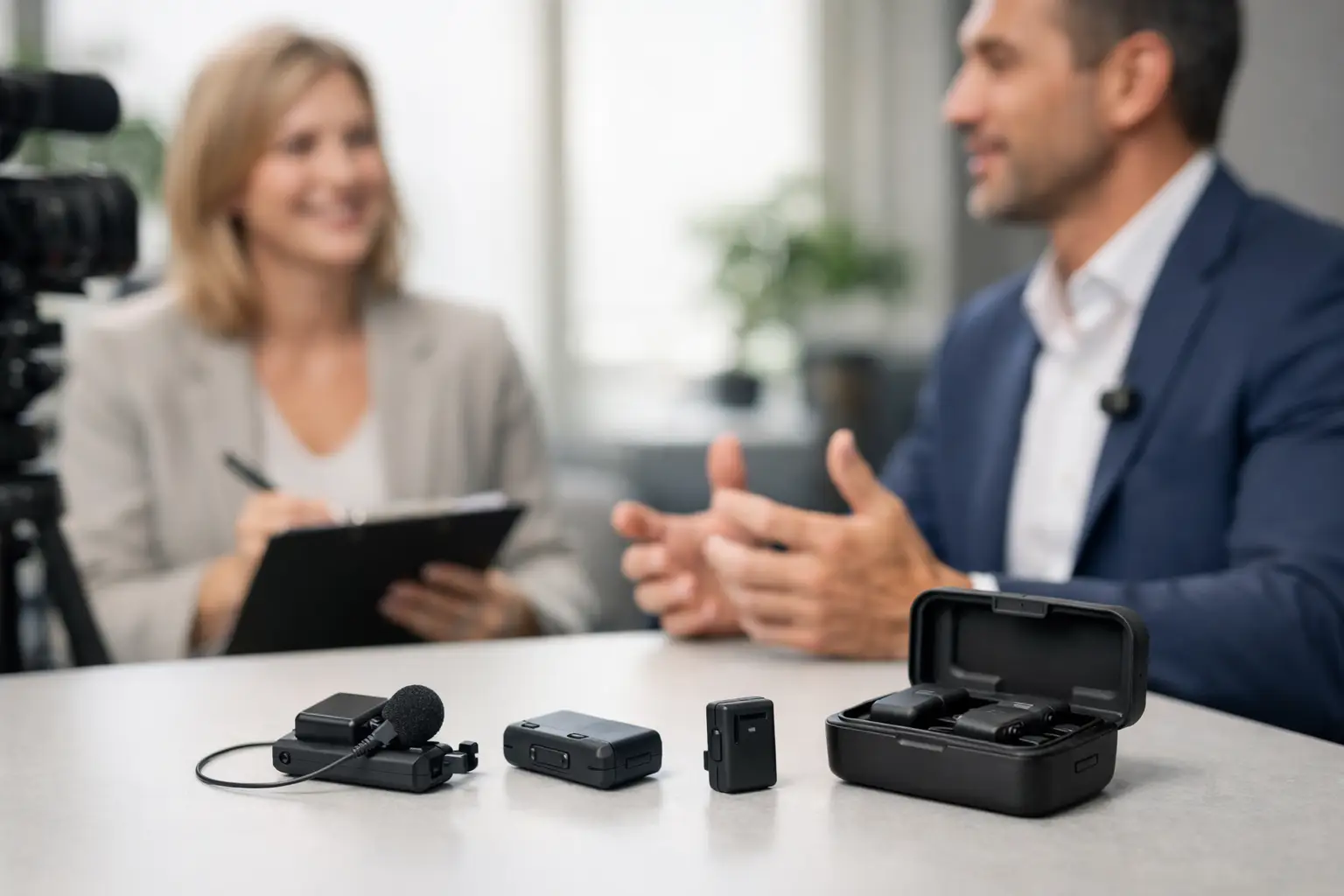 Bezvadu mikrofons interviju ierakstam: kā izvēlēties