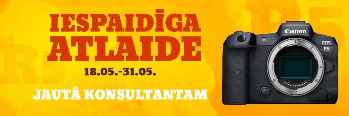 Canon R5 iespaidīga atlaide
